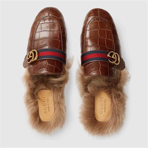 gucci leather slippers dupe|gucci crocodile slippers.